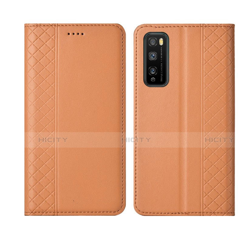 Handytasche Stand Schutzhülle Flip Leder Hülle L02 für Huawei Enjoy Z 5G Orange