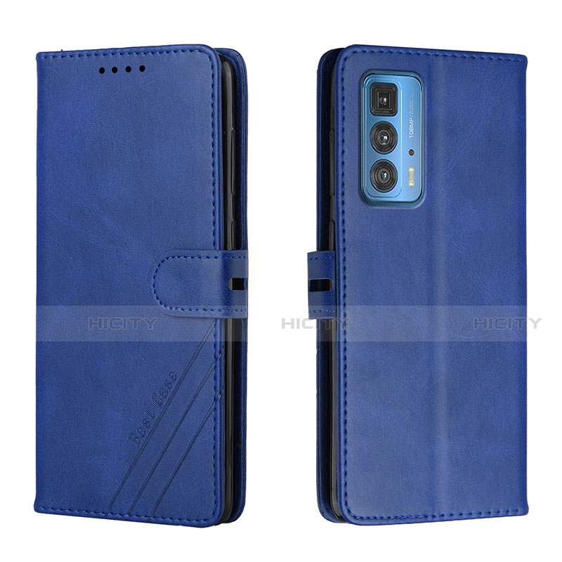 Handytasche Stand Schutzhülle Flip Leder Hülle L02 für Motorola Moto Edge 20 Pro 5G Blau