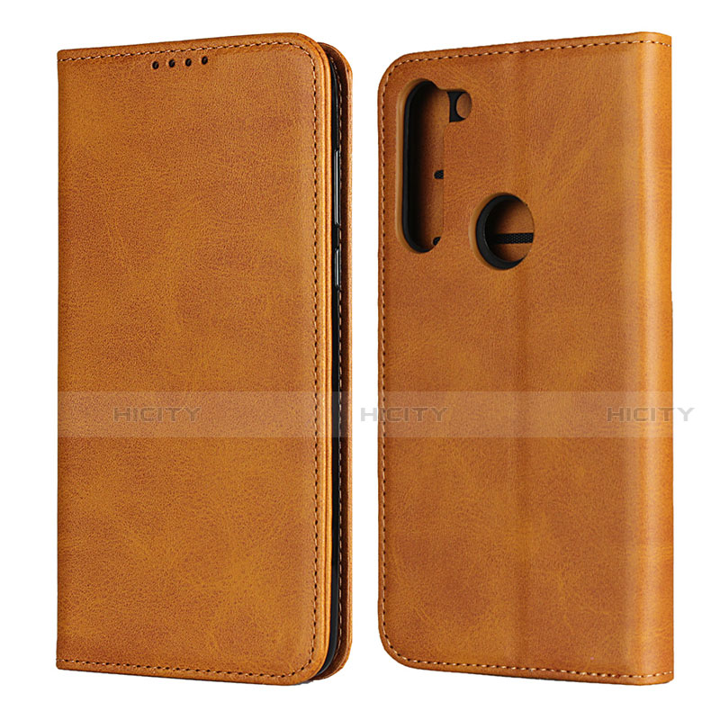 Handytasche Stand Schutzhülle Flip Leder Hülle L02 für Motorola Moto G8 Power Orange Plus