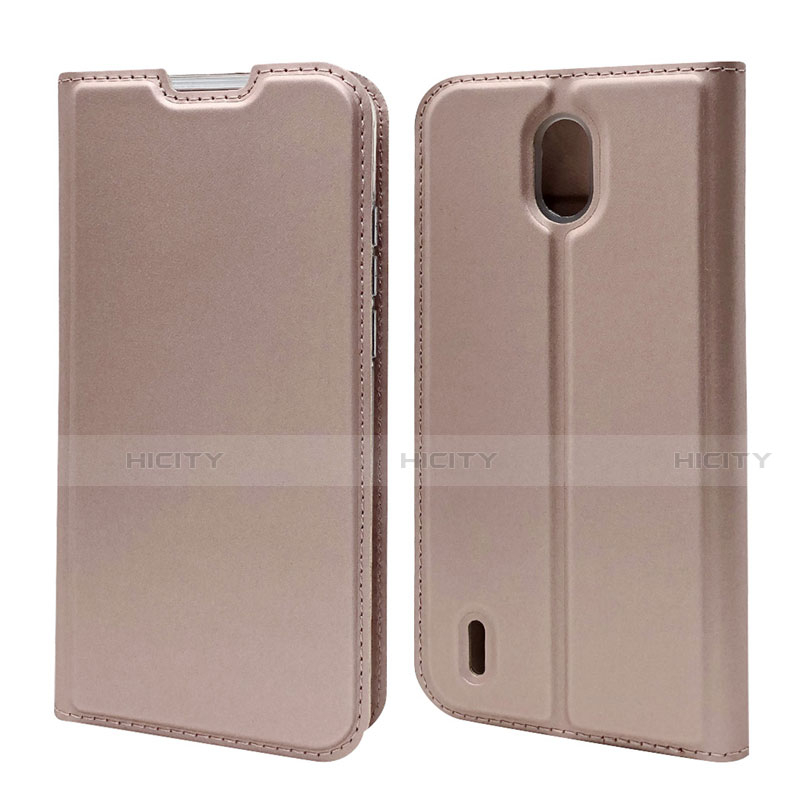 Handytasche Stand Schutzhülle Flip Leder Hülle L02 für Nokia 1.3 Rosegold