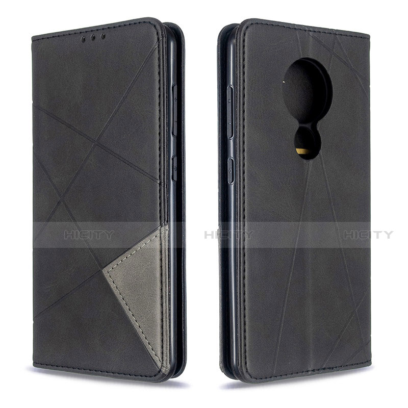 Handytasche Stand Schutzhülle Flip Leder Hülle L02 für Nokia 6.2 Schwarz