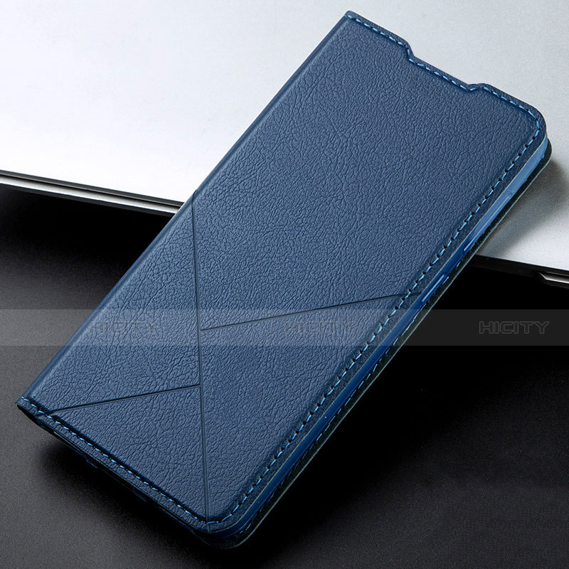 Handytasche Stand Schutzhülle Flip Leder Hülle L02 für Oppo A72 Blau