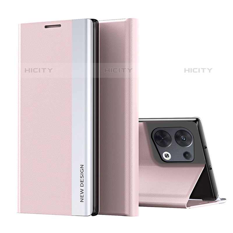 Handytasche Stand Schutzhülle Flip Leder Hülle L02 für Oppo Reno8 5G Rosa