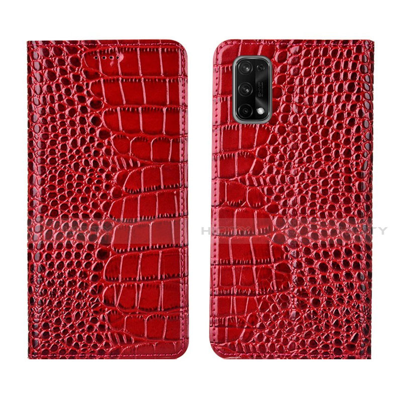 Handytasche Stand Schutzhülle Flip Leder Hülle L02 für Realme V15 5G Rot Plus