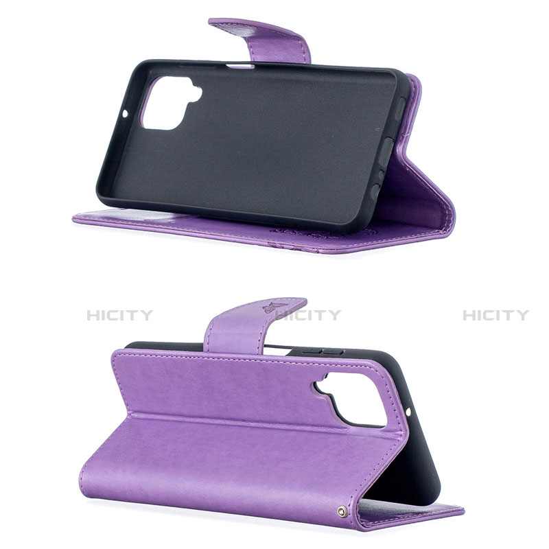 Handytasche Stand Schutzhülle Flip Leder Hülle L02 für Samsung Galaxy A12 groß