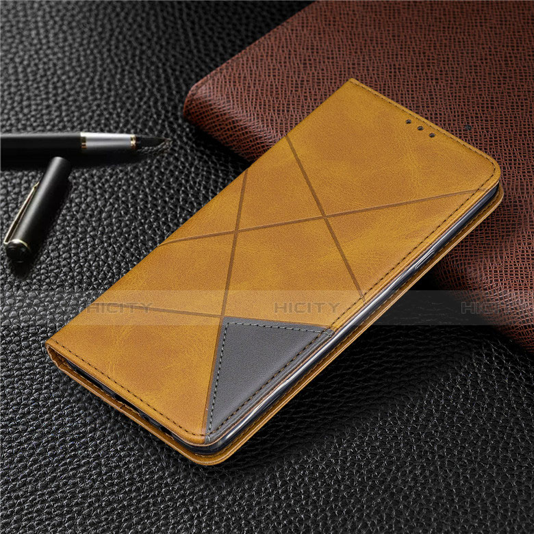 Handytasche Stand Schutzhülle Flip Leder Hülle L02 für Samsung Galaxy A20s Gelb Plus