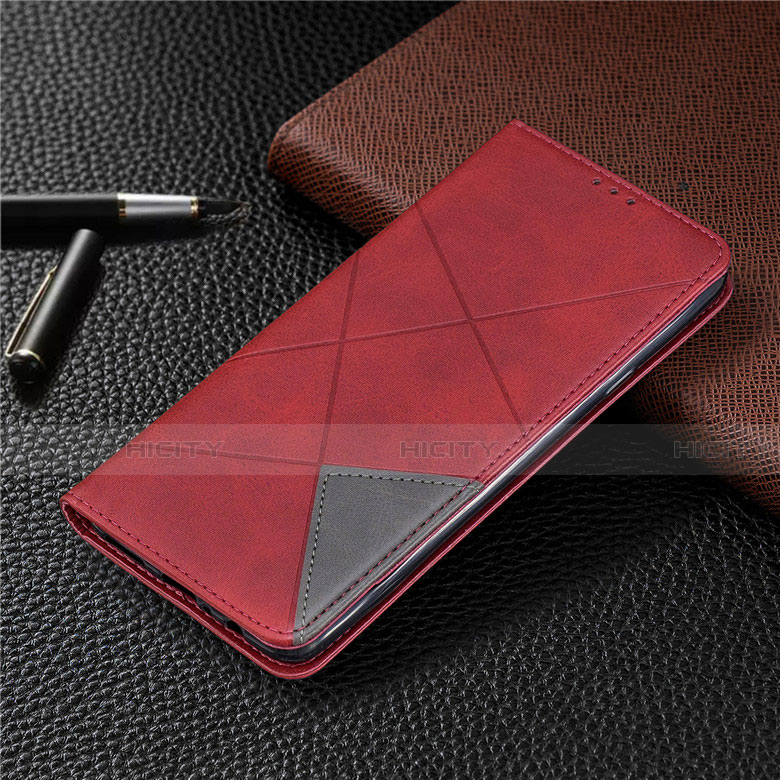 Handytasche Stand Schutzhülle Flip Leder Hülle L02 für Samsung Galaxy A20s Rot