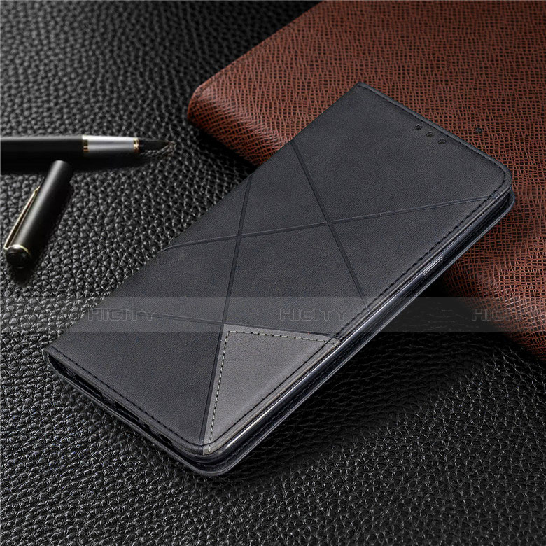 Handytasche Stand Schutzhülle Flip Leder Hülle L02 für Samsung Galaxy A20s Schwarz Plus