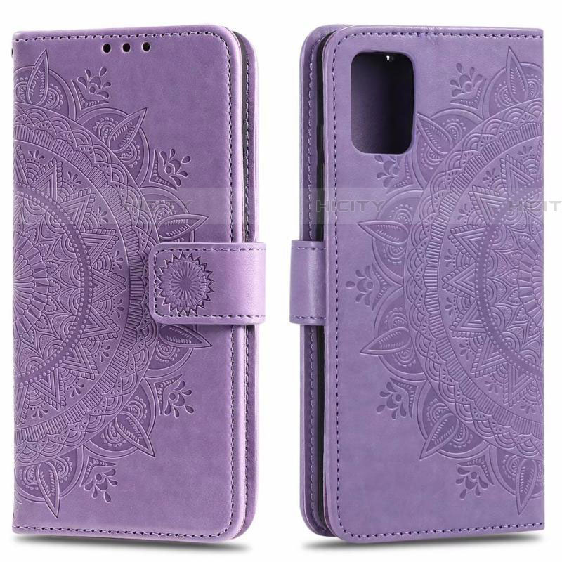 Handytasche Stand Schutzhülle Flip Leder Hülle L02 für Samsung Galaxy A71 5G Violett Plus