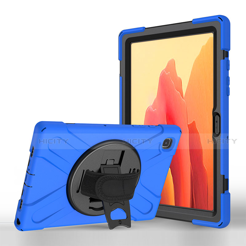 Handytasche Stand Schutzhülle Flip Leder Hülle L02 für Samsung Galaxy Tab A7 4G 10.4 SM-T505 Blau