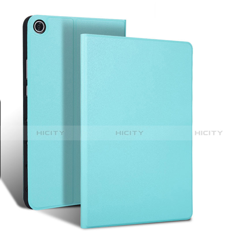 Handytasche Stand Schutzhülle Flip Leder Hülle L02 für Samsung Galaxy Tab S5e 4G 10.5 SM-T725 Cyan Plus