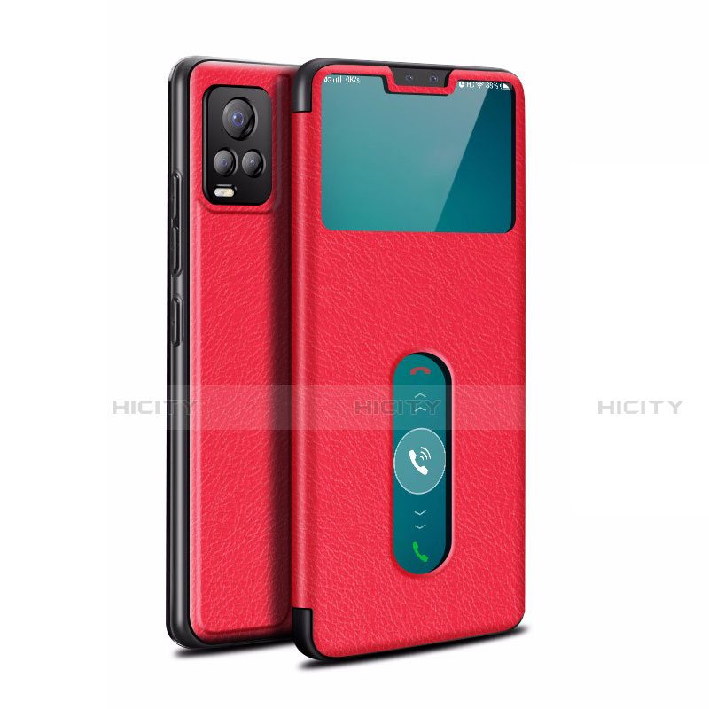 Handytasche Stand Schutzhülle Flip Leder Hülle L02 für Vivo V20 Pro 5G Rot Plus