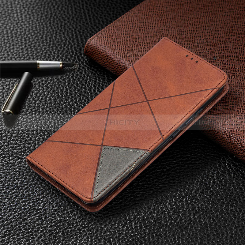 Handytasche Stand Schutzhülle Flip Leder Hülle L02 für Xiaomi Redmi 9 Activ Braun