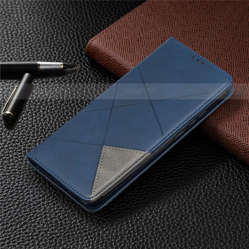 Handytasche Stand Schutzhülle Flip Leder Hülle L02 für Xiaomi Redmi 9 India Blau