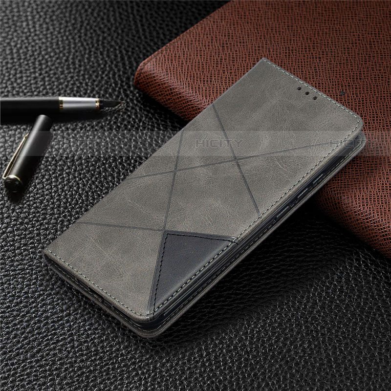 Handytasche Stand Schutzhülle Flip Leder Hülle L02 für Xiaomi Redmi 9C Grau