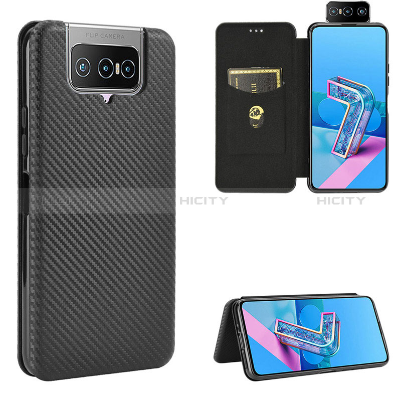 Handytasche Stand Schutzhülle Flip Leder Hülle L02Z für Asus Zenfone 7 Pro ZS671KS groß