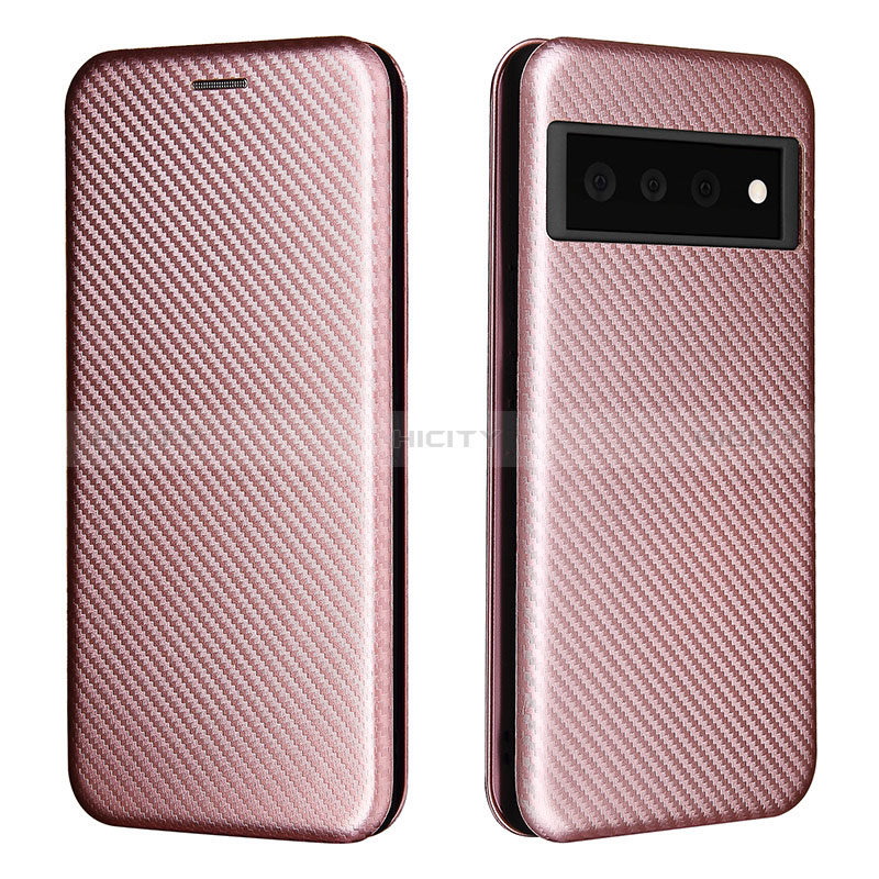 Handytasche Stand Schutzhülle Flip Leder Hülle L02Z für Google Pixel 6 Pro 5G Rosegold