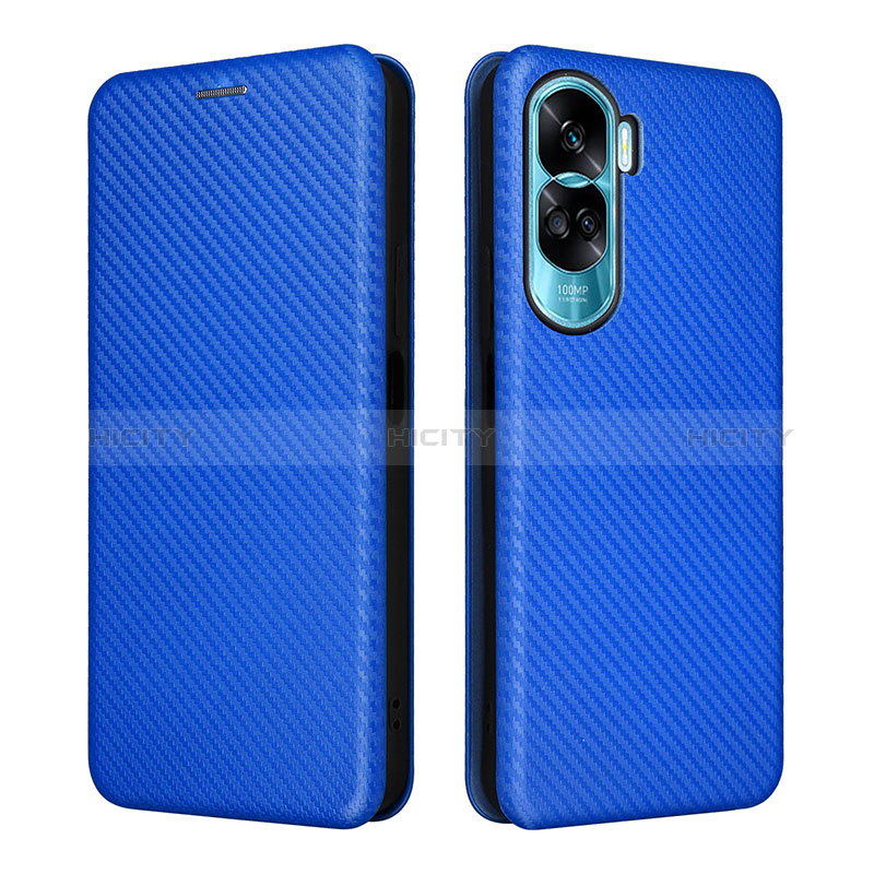 Handytasche Stand Schutzhülle Flip Leder Hülle L02Z für Huawei Honor 90 Lite 5G Blau