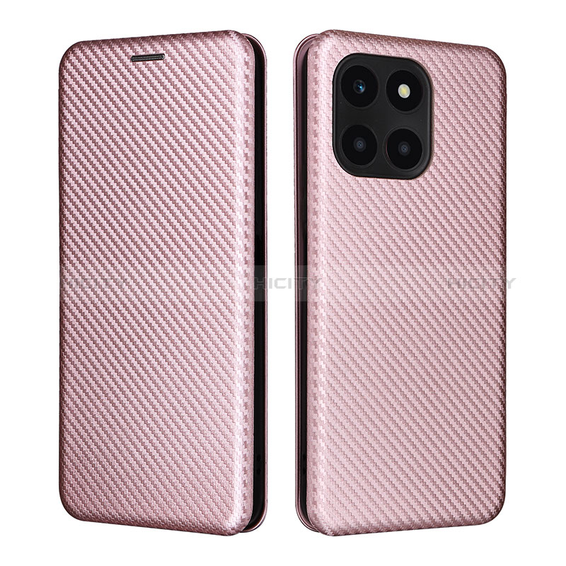 Handytasche Stand Schutzhülle Flip Leder Hülle L02Z für Huawei Honor X6a Rosegold Plus