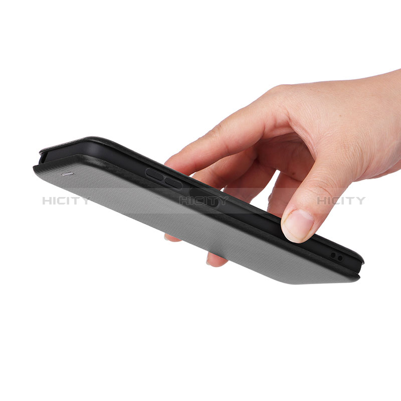 Handytasche Stand Schutzhülle Flip Leder Hülle L02Z für Motorola Moto E22 groß