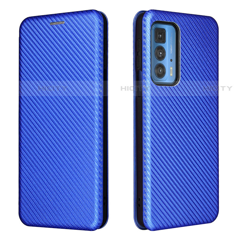 Handytasche Stand Schutzhülle Flip Leder Hülle L02Z für Motorola Moto Edge 20 Pro 5G Blau