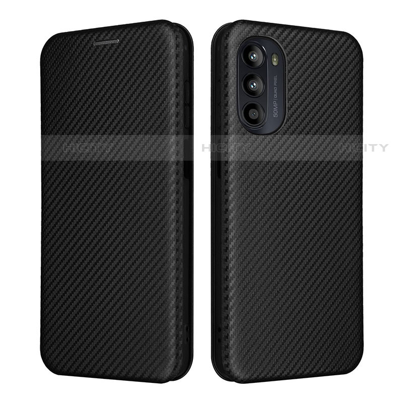 Handytasche Stand Schutzhülle Flip Leder Hülle L02Z für Motorola Moto Edge (2022) 5G Schwarz