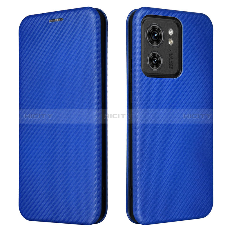 Handytasche Stand Schutzhülle Flip Leder Hülle L02Z für Motorola Moto Edge (2023) 5G Blau