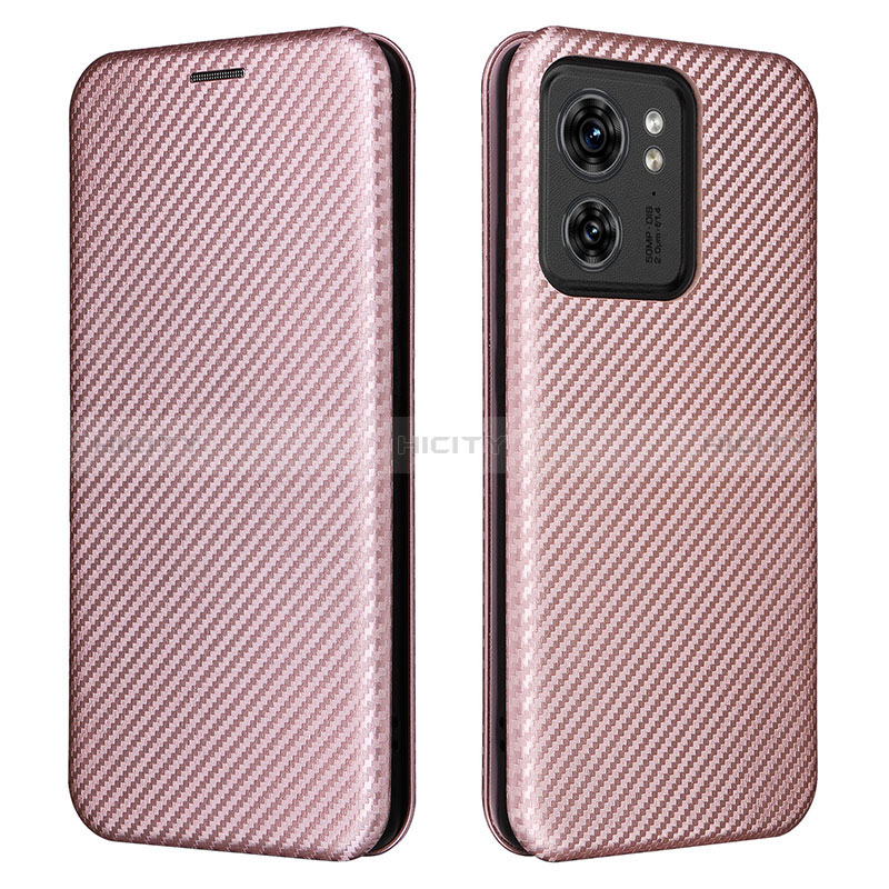 Handytasche Stand Schutzhülle Flip Leder Hülle L02Z für Motorola Moto Edge (2023) 5G Rosegold Plus