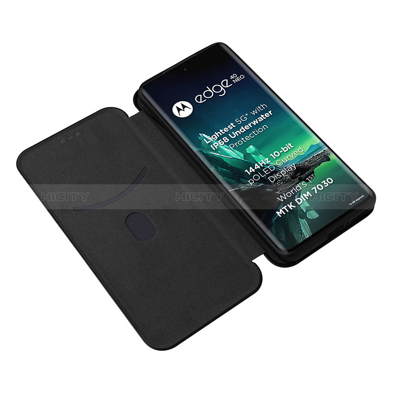 Handytasche Stand Schutzhülle Flip Leder Hülle L02Z für Motorola Moto Edge 40 Neo 5G groß