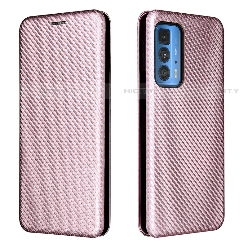 Handytasche Stand Schutzhülle Flip Leder Hülle L02Z für Motorola Moto Edge S Pro 5G Rosegold