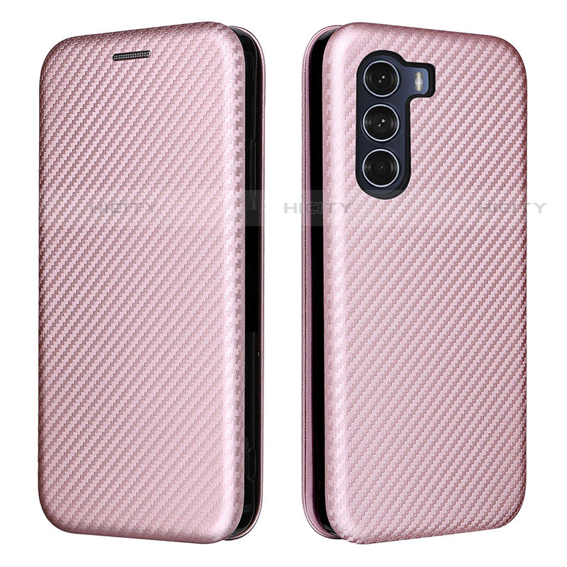 Handytasche Stand Schutzhülle Flip Leder Hülle L02Z für Motorola Moto Edge S30 5G Rosegold