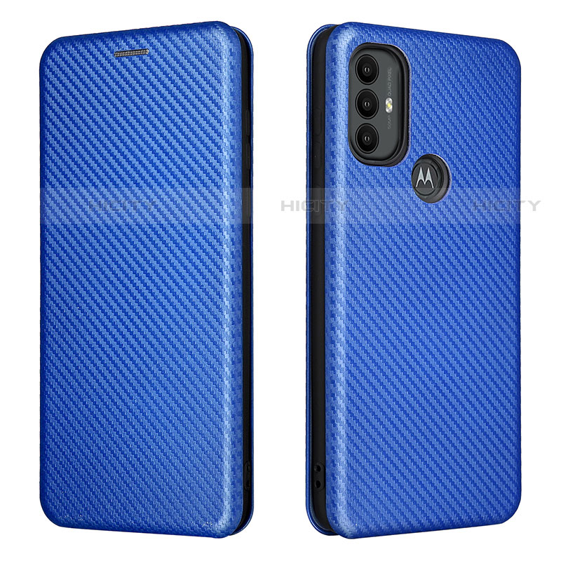 Handytasche Stand Schutzhülle Flip Leder Hülle L02Z für Motorola Moto G Play (2023) Blau