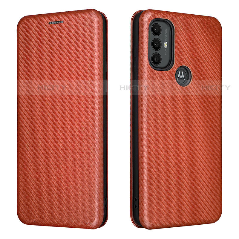 Handytasche Stand Schutzhülle Flip Leder Hülle L02Z für Motorola Moto G Power (2022) Braun