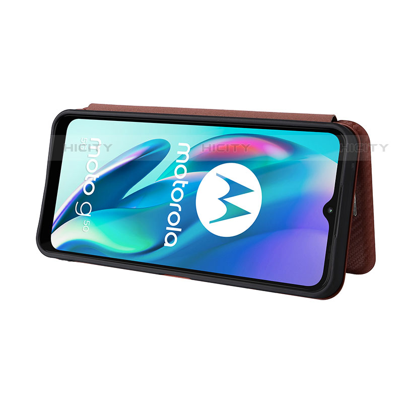 Handytasche Stand Schutzhülle Flip Leder Hülle L02Z für Motorola Moto G50 5G