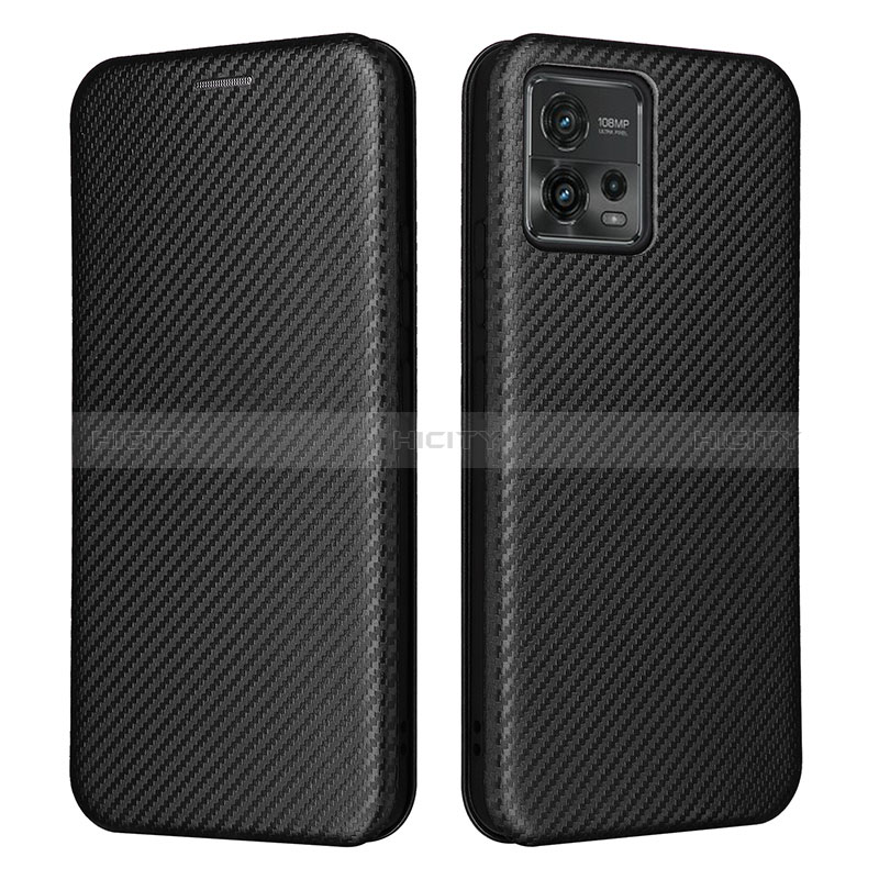 Handytasche Stand Schutzhülle Flip Leder Hülle L02Z für Motorola Moto G72 Schwarz