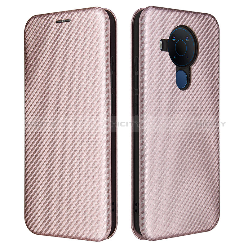 Handytasche Stand Schutzhülle Flip Leder Hülle L02Z für Nokia 5.4 Rosegold Plus