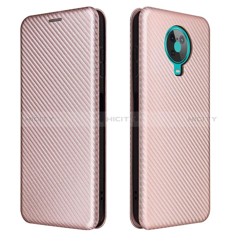 Handytasche Stand Schutzhülle Flip Leder Hülle L02Z für Nokia 6.3 Rosegold Plus