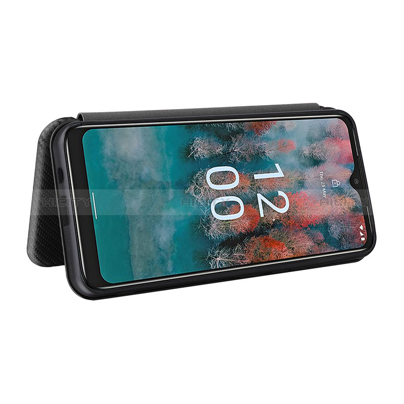 Handytasche Stand Schutzhülle Flip Leder Hülle L02Z für Nokia C12 groß