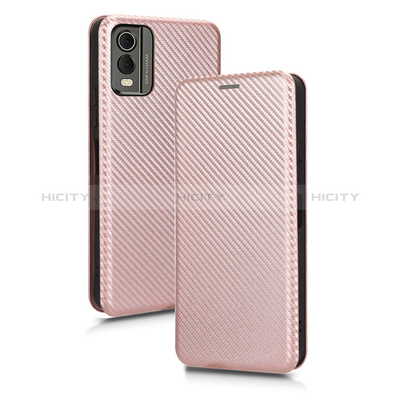 Handytasche Stand Schutzhülle Flip Leder Hülle L02Z für Nokia C210 Rosegold