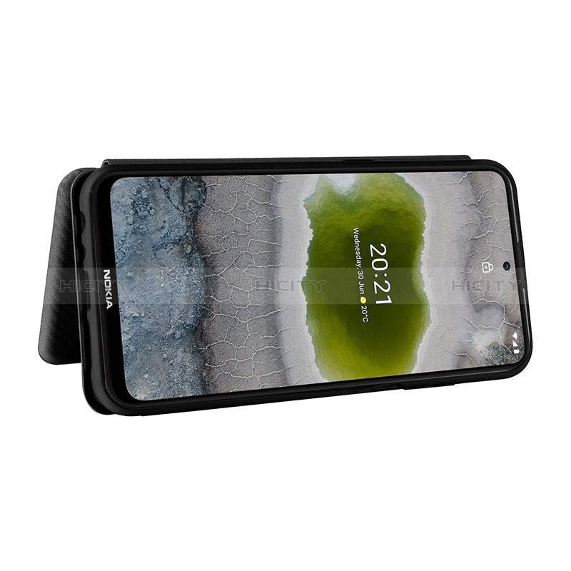 Handytasche Stand Schutzhülle Flip Leder Hülle L02Z für Nokia X10 groß