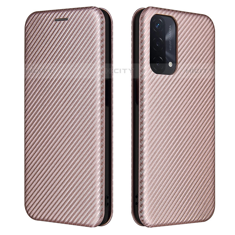 Handytasche Stand Schutzhülle Flip Leder Hülle L02Z für Oppo A93 5G Rosegold Plus