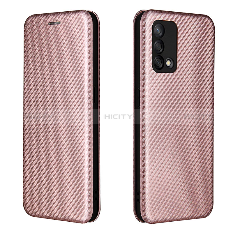 Handytasche Stand Schutzhülle Flip Leder Hülle L02Z für Oppo F19 Rosegold