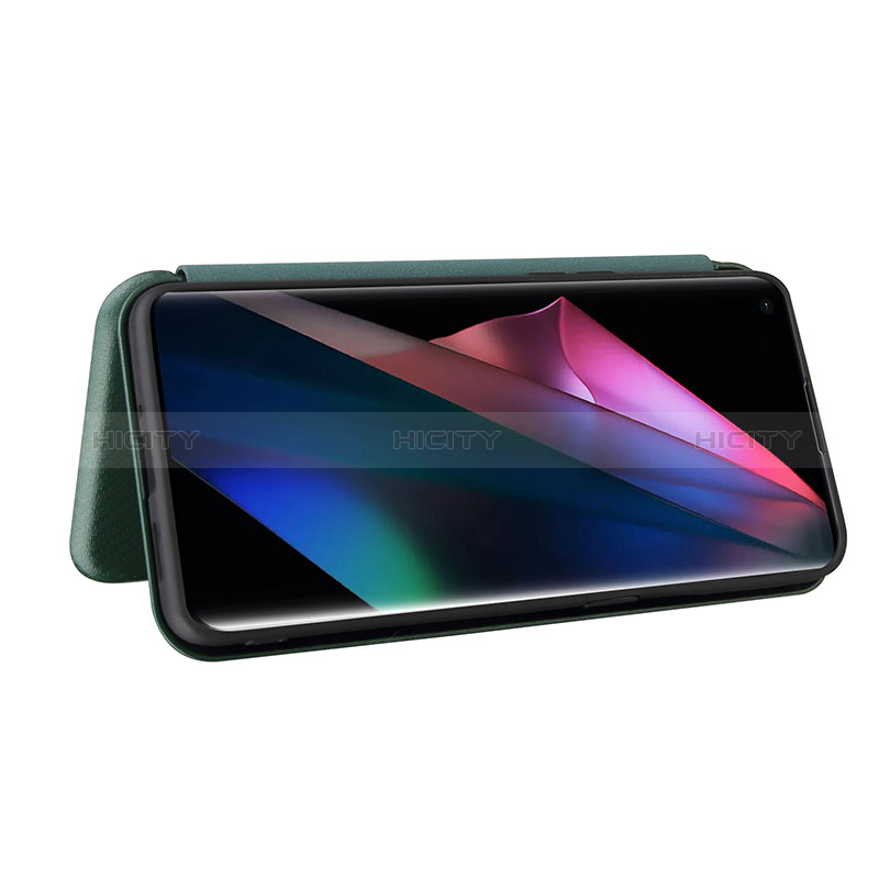 Handytasche Stand Schutzhülle Flip Leder Hülle L02Z für Oppo Find X3 5G groß