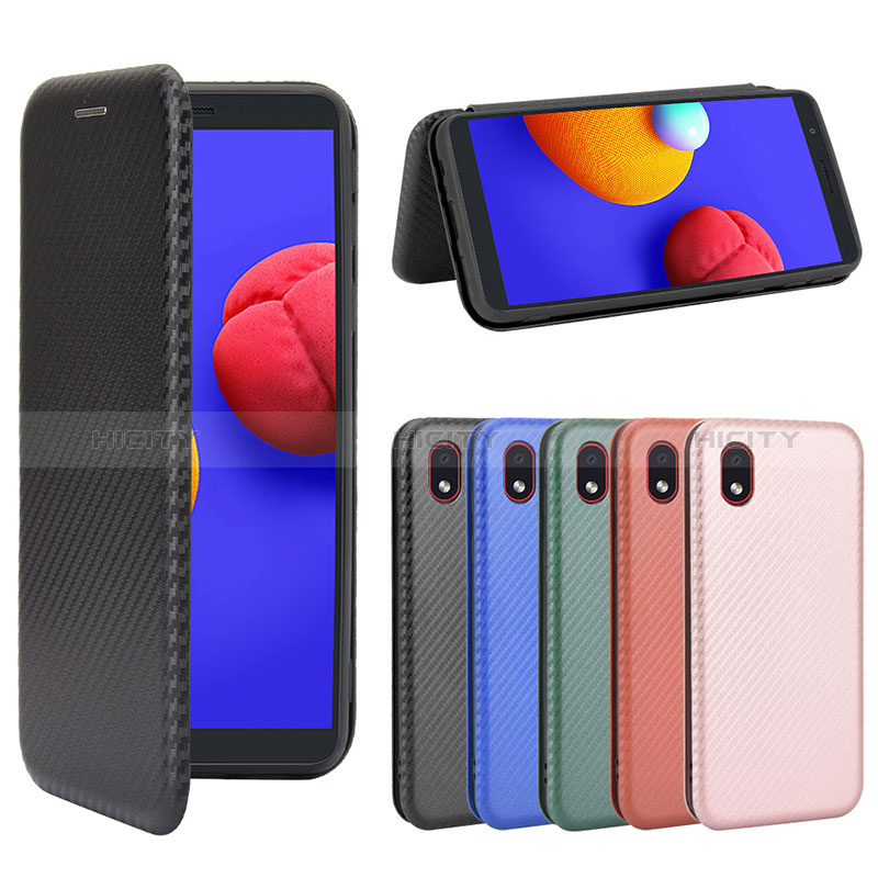 Handytasche Stand Schutzhülle Flip Leder Hülle L02Z für Samsung Galaxy A01 Core