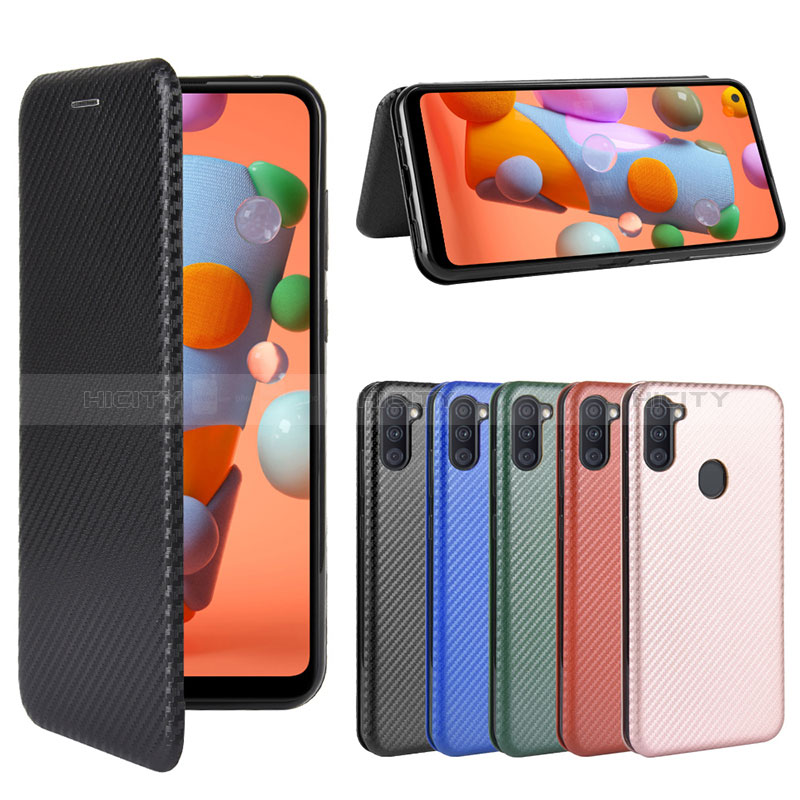 Handytasche Stand Schutzhülle Flip Leder Hülle L02Z für Samsung Galaxy A11 groß