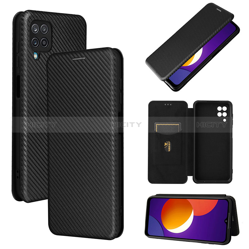 Handytasche Stand Schutzhülle Flip Leder Hülle L02Z für Samsung Galaxy A12 Nacho Schwarz Plus