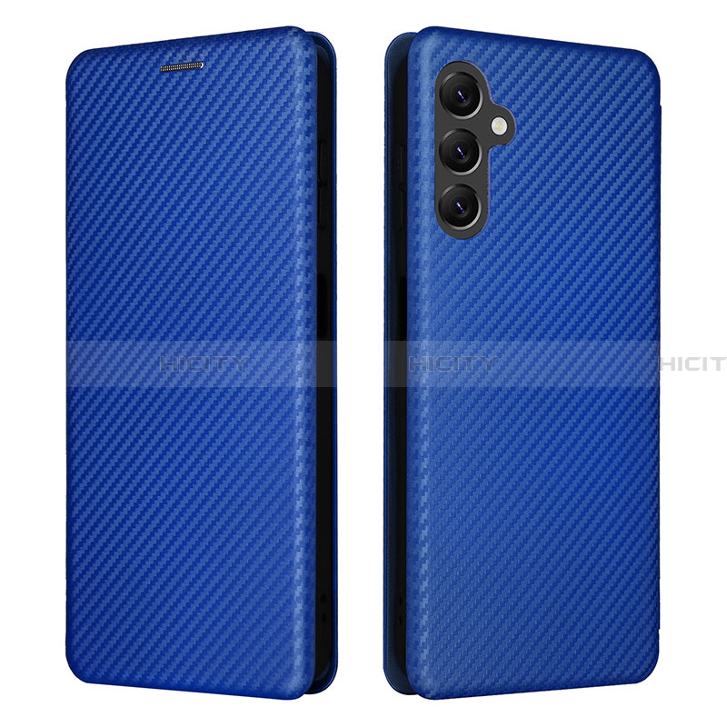 Handytasche Stand Schutzhülle Flip Leder Hülle L02Z für Samsung Galaxy A14 4G Blau