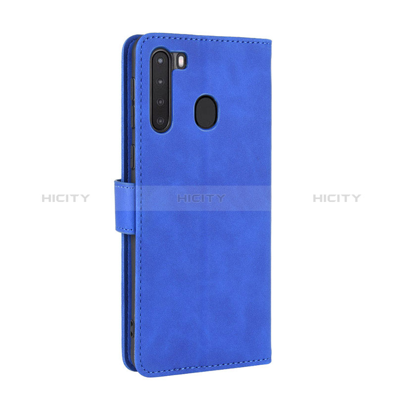 Handytasche Stand Schutzhülle Flip Leder Hülle L02Z für Samsung Galaxy A21 Blau