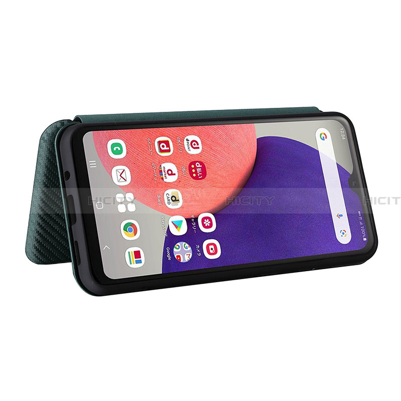 Handytasche Stand Schutzhülle Flip Leder Hülle L02Z für Samsung Galaxy A22 5G SC-56B groß