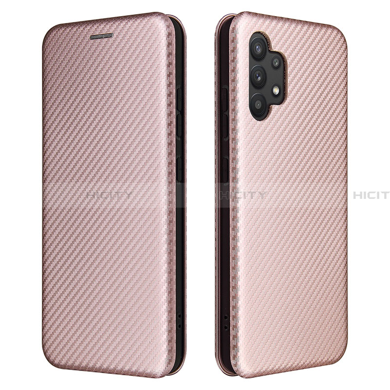 Handytasche Stand Schutzhülle Flip Leder Hülle L02Z für Samsung Galaxy A32 4G Rosegold